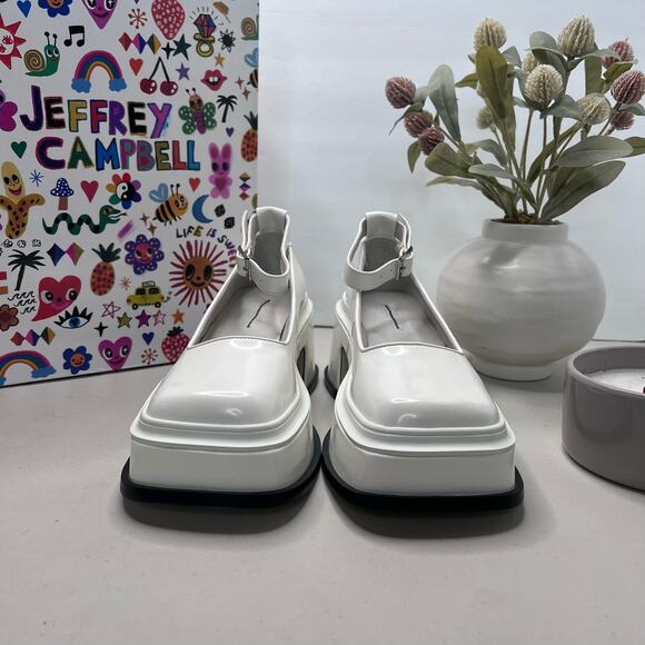Jeffrey Campbell White Platform Shoes - Picture 4 of 11